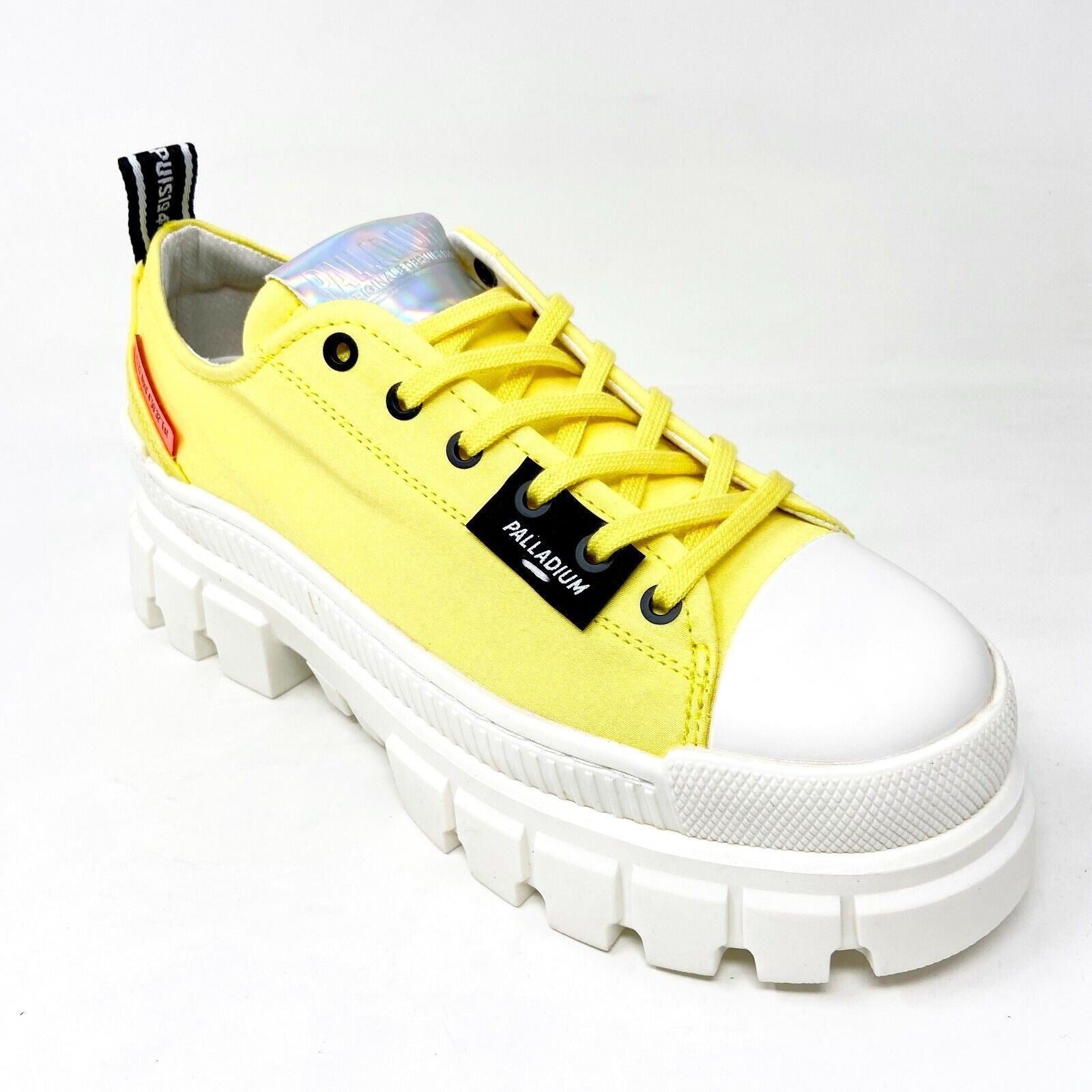 Palladium Revolt LO TX Aurora Yellow White Womens Platform Boots 97243 724