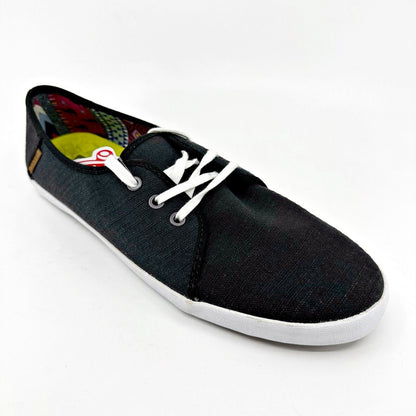 VANS Tazie (Leila) Black White Womens Size 10 Casual Loafer Shoes