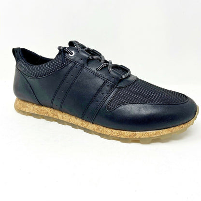 Clae Mills Black Leather Nylon Canvas Mens Casual Premium Sneakers