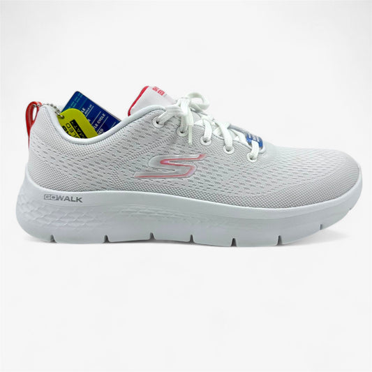 Skechers Go Walk Flex Cali White Hot Coral Womens Size 9.5 Athletic Sneaker