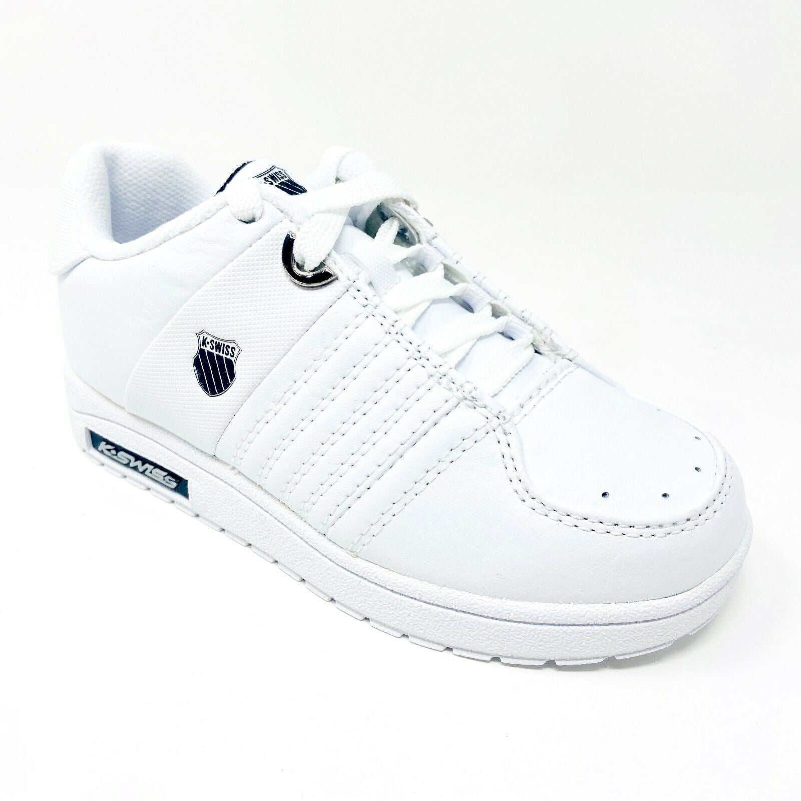 K-Swiss Wolert White Black Child Kids Casual Shoes Sneakers 51376102
