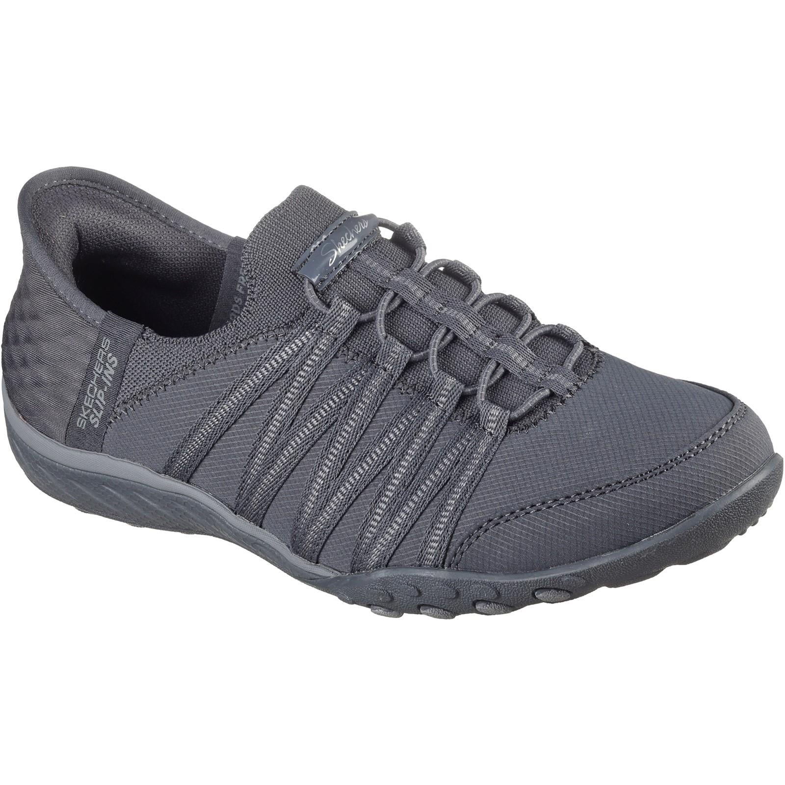 Women's Wide Fit Skechers 100593 Breathe Easy Roll Shoes