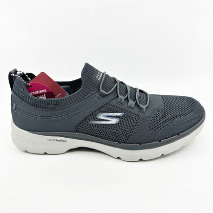 Skechers Go Walk 6 Summer Sparks Charcoal Womens Comfort Shoes