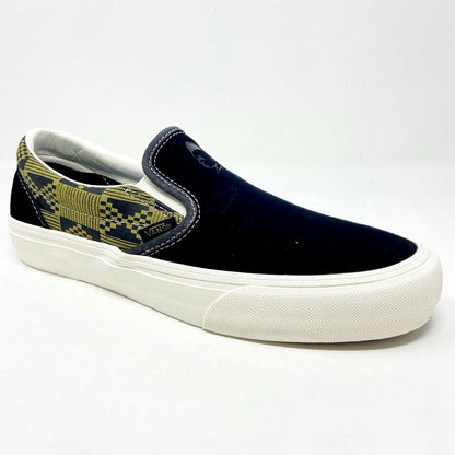Vans Classic Slip On (Michael February) Black Olive Suede Womens Casual Shoes
