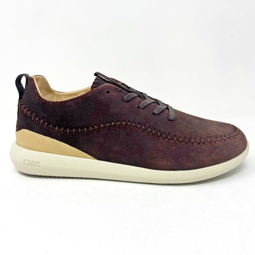 Clae Rialto Umber Waxed Suede Brown Mens Premium Shoes Sneakers