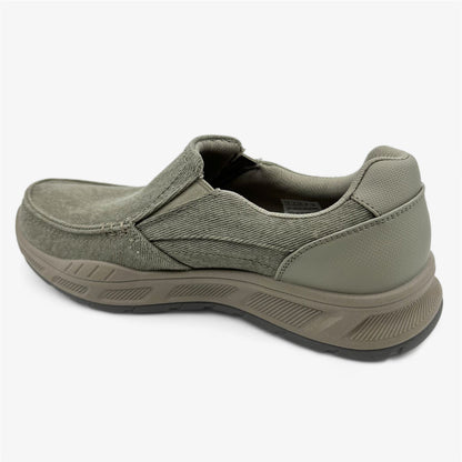 Skechers Cohagen Taupe Mens Casual Relaxed Fit Slip-On