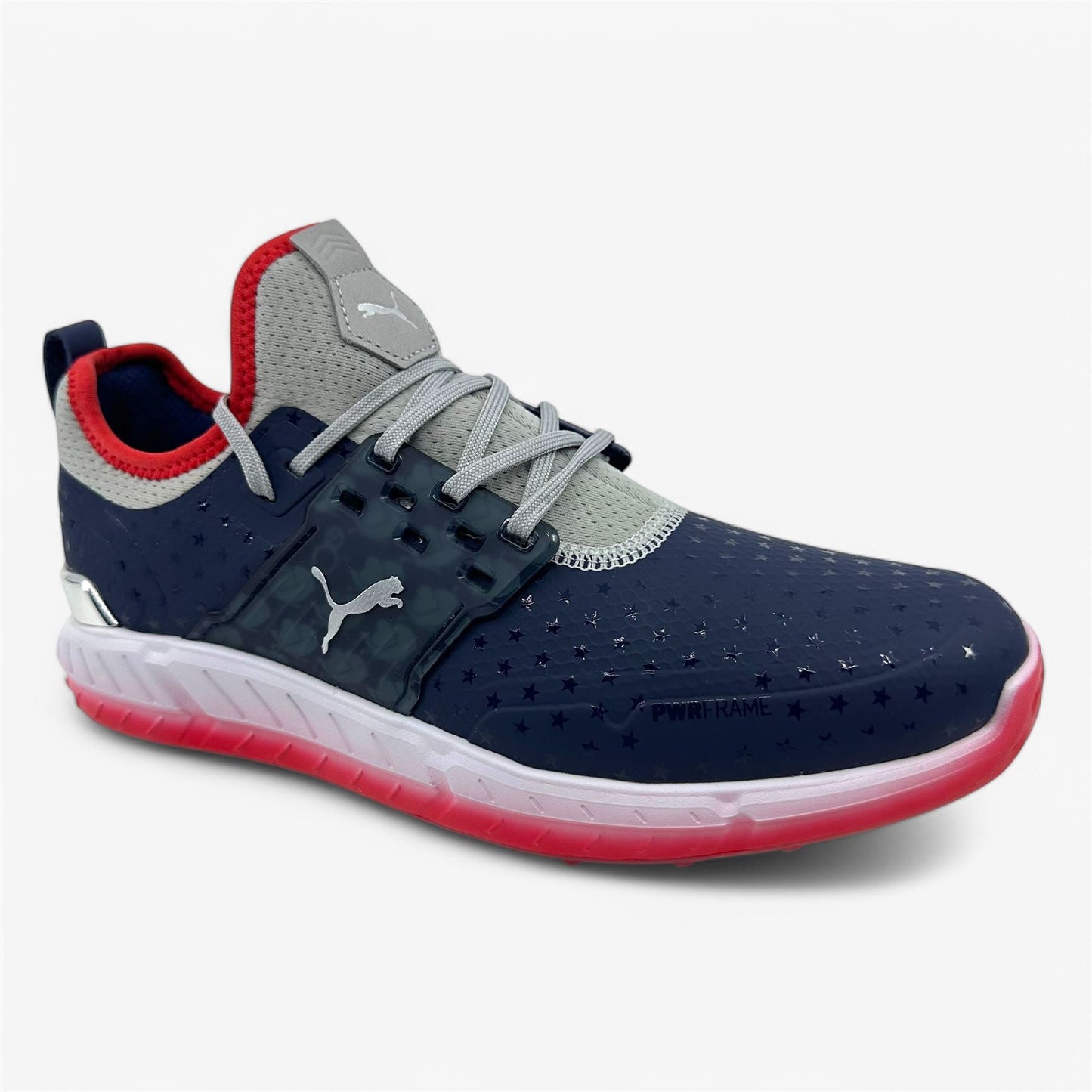 PUMA Articulate Stars Stripes Navy All time Red Mens Size 7.5 Waterproof Golf Shoes
