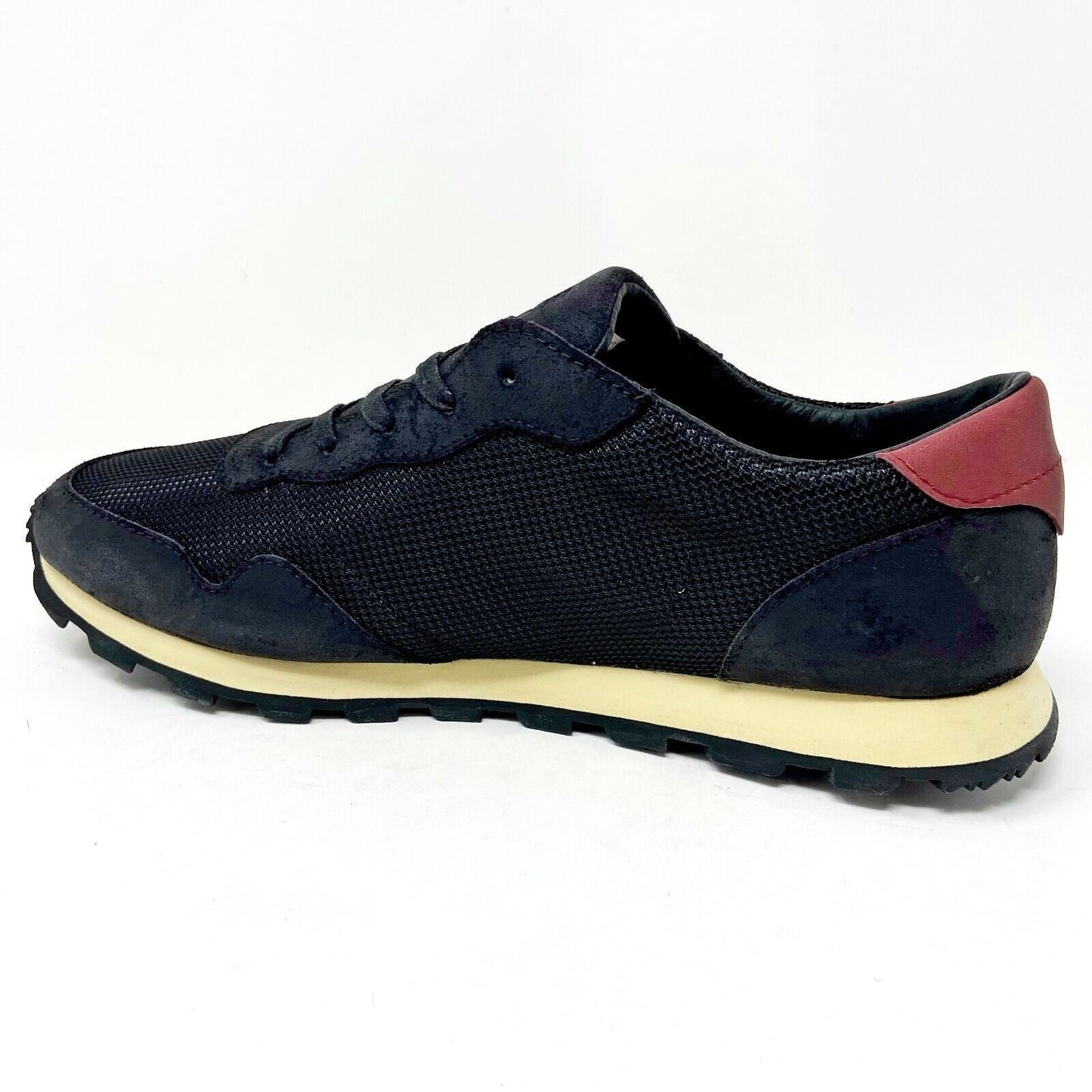 Clae Hayward Black Waxed Suede Merlot Mens Size 9.5 Trainers Casual Sneakers