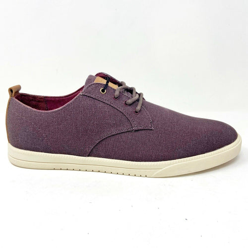 Clae Ellington Textile Oxblood Canvas Mens Casual Premium Shoes Sneakers