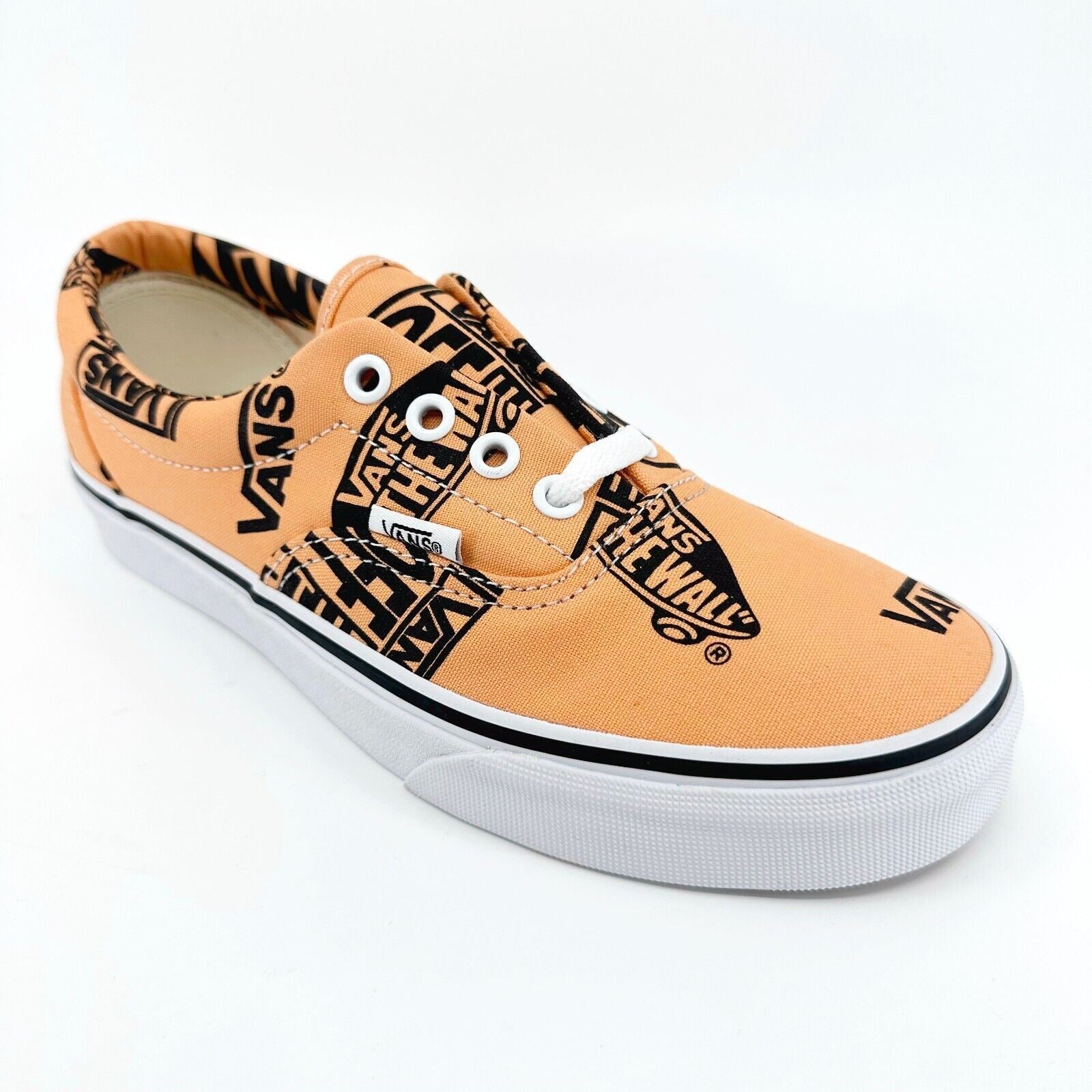 Vans Era Big Logo Off The Wall Tangerine Orange Black Mens Size 6 Sneakers