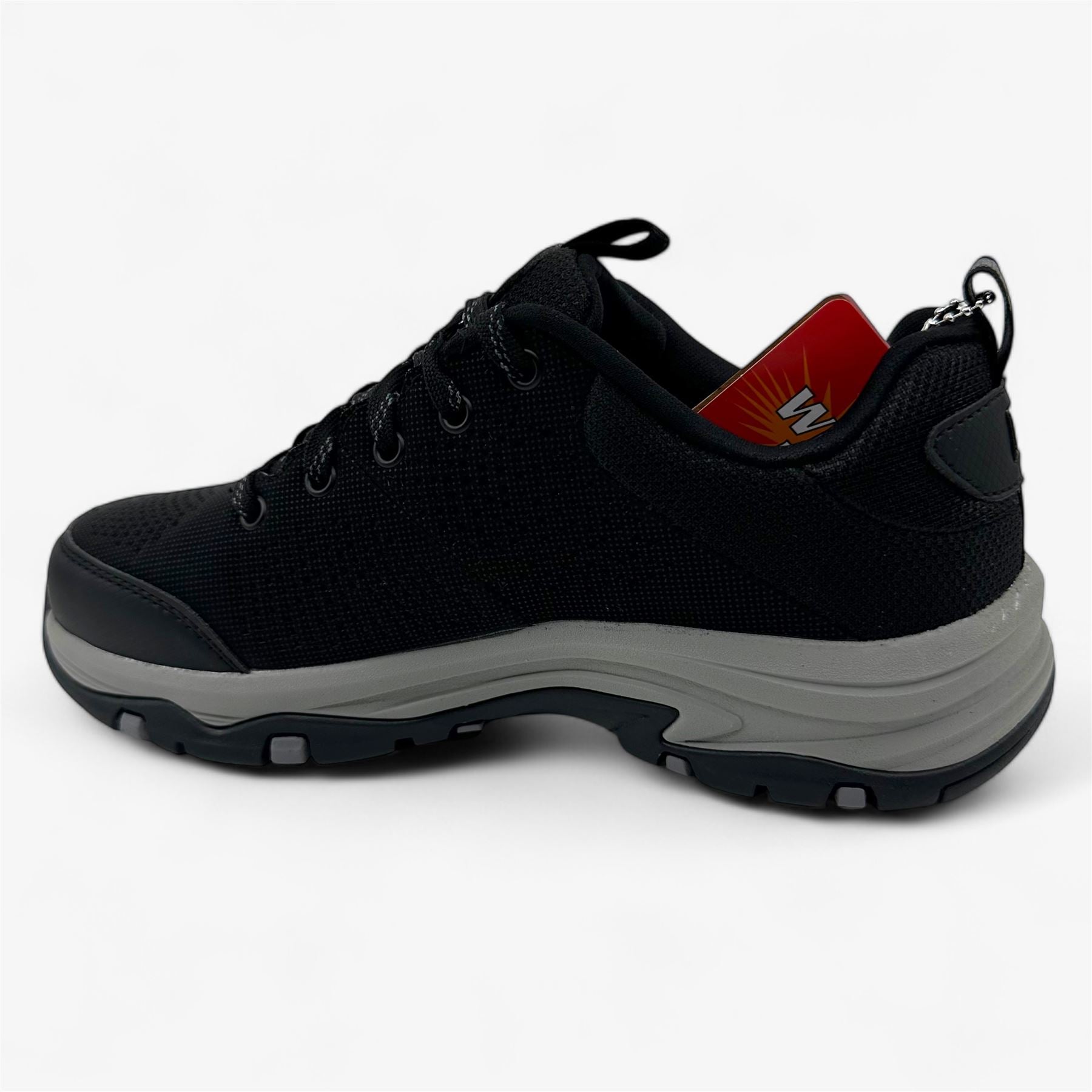 Skechers Trego Trail Destiny Black Charcoal Womens Wide Athletic Sneaker