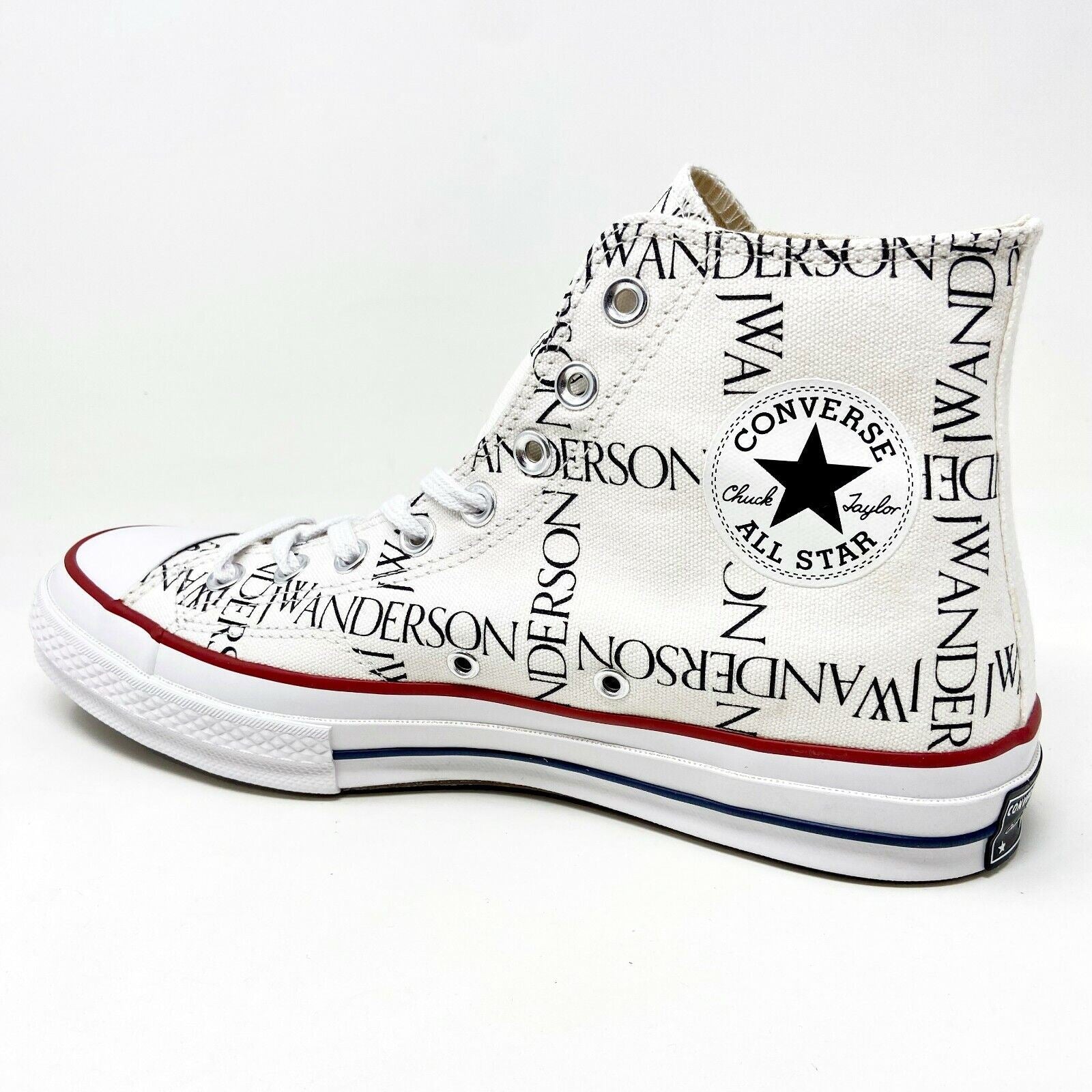 Converse Chuck 70 Hi Grid JW Anderson White Black 160808C Womens Size 7.5