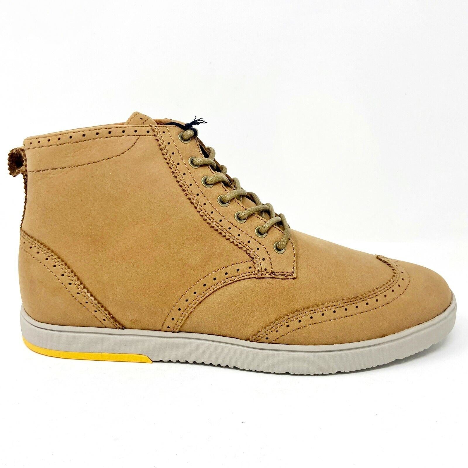 Clae Oscar Grizzly Leather Mens Size 10.5 Casual Mid Sneakers