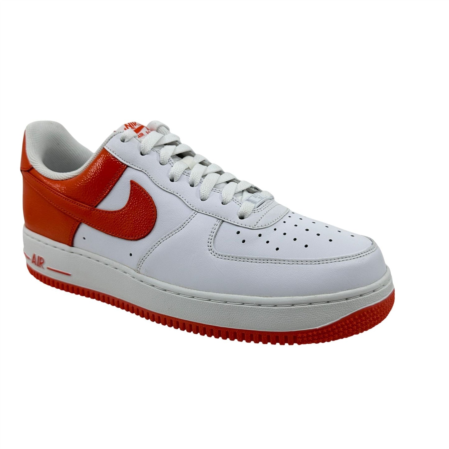 Nike Air Force 1 '07 White Team Orange Mens Athletic Sneaker