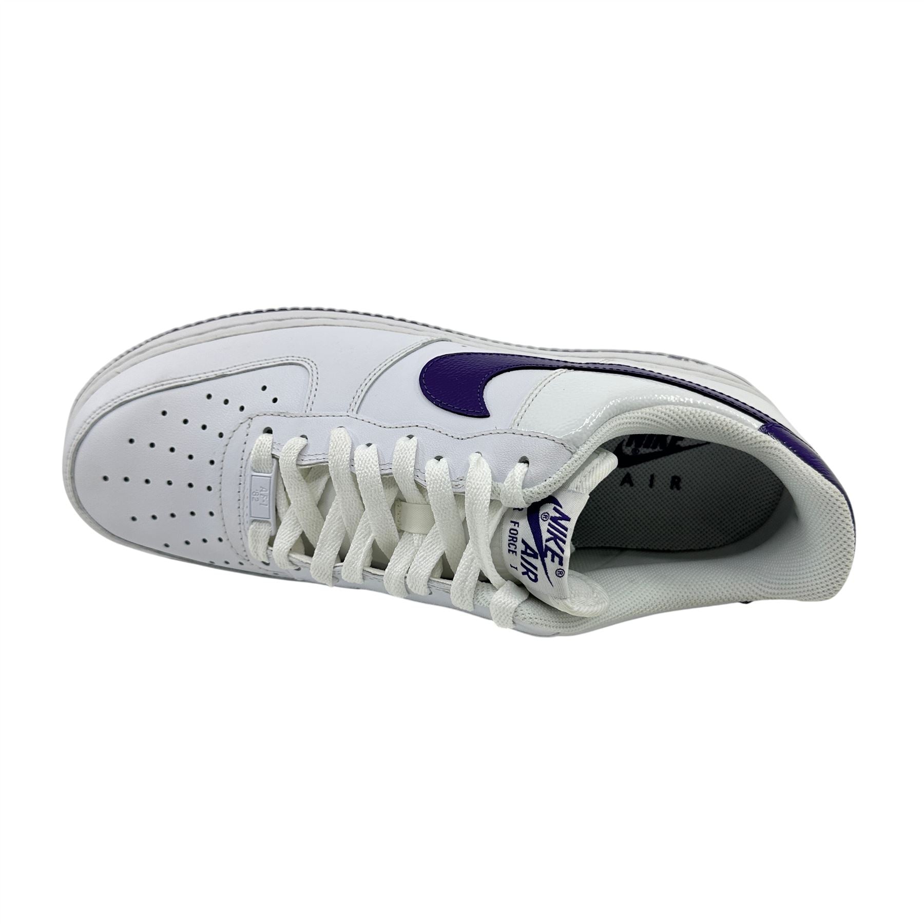 Nike Air Force 1 '07 White Club Purple Mens Athletic Sneaker