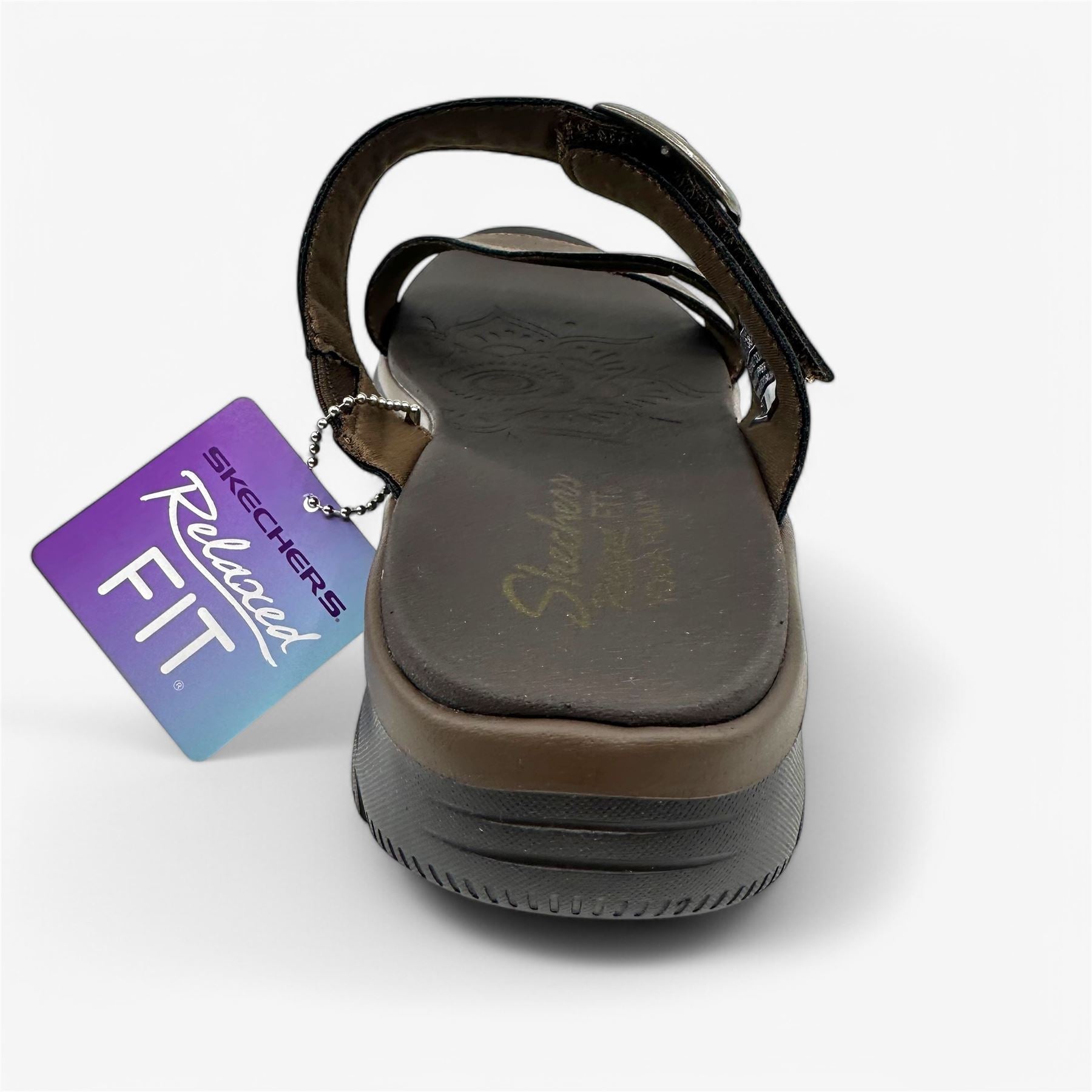 Skechers Easy Going Slide On By Chocolate Womens Sandal Relaxed Fit Slip-On