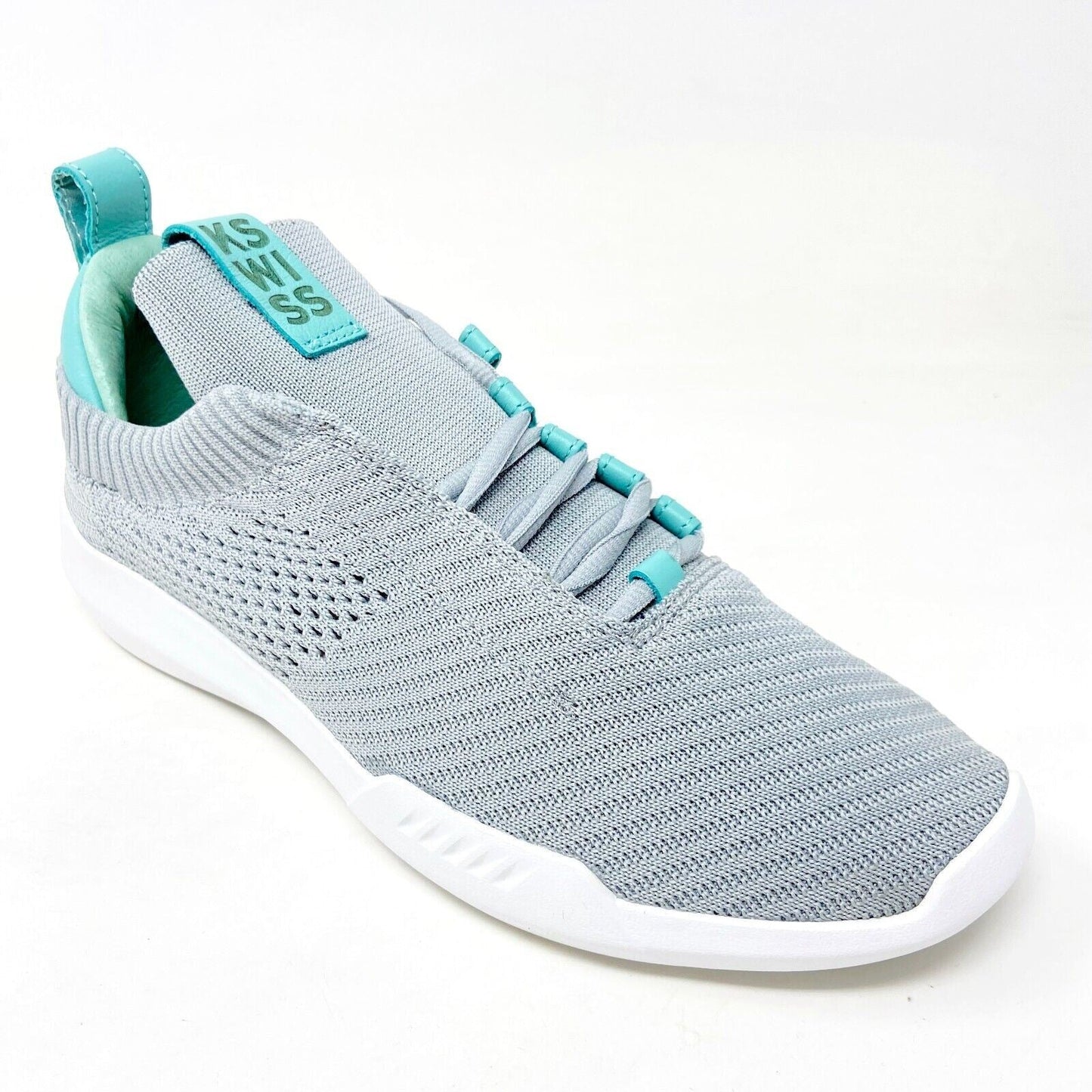 K-Swiss Gen-K Icon Knit High Rise Pool Blue White Womens Trainers 95578 053