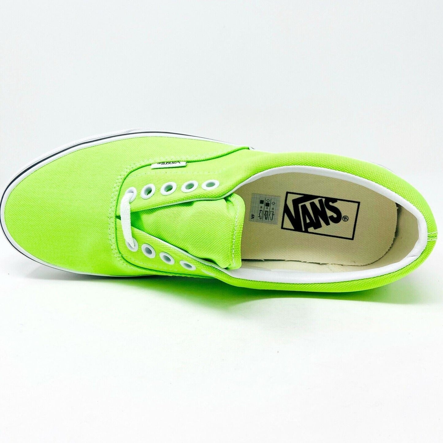 Vans Era (Neon) Gecko Green True White Womens Casual Shoes Sneakers
