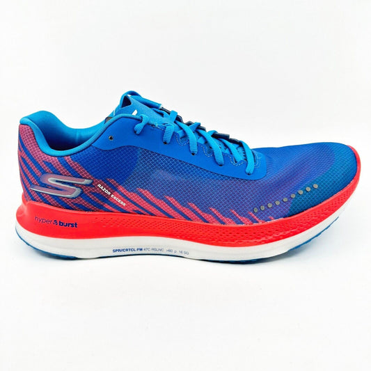 Skechers Go Run Razor Excess Blue Coral Womens Size 10 Athletic Running Shoes