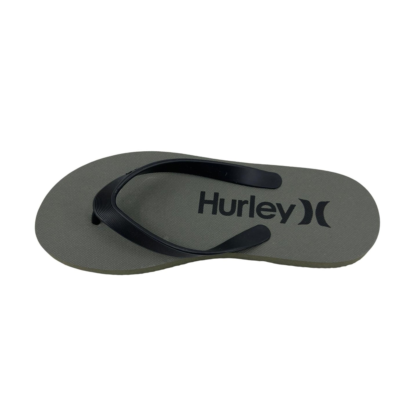 Hurley Logo Gray Black Mens Sandal Pool Beach Flip Flop