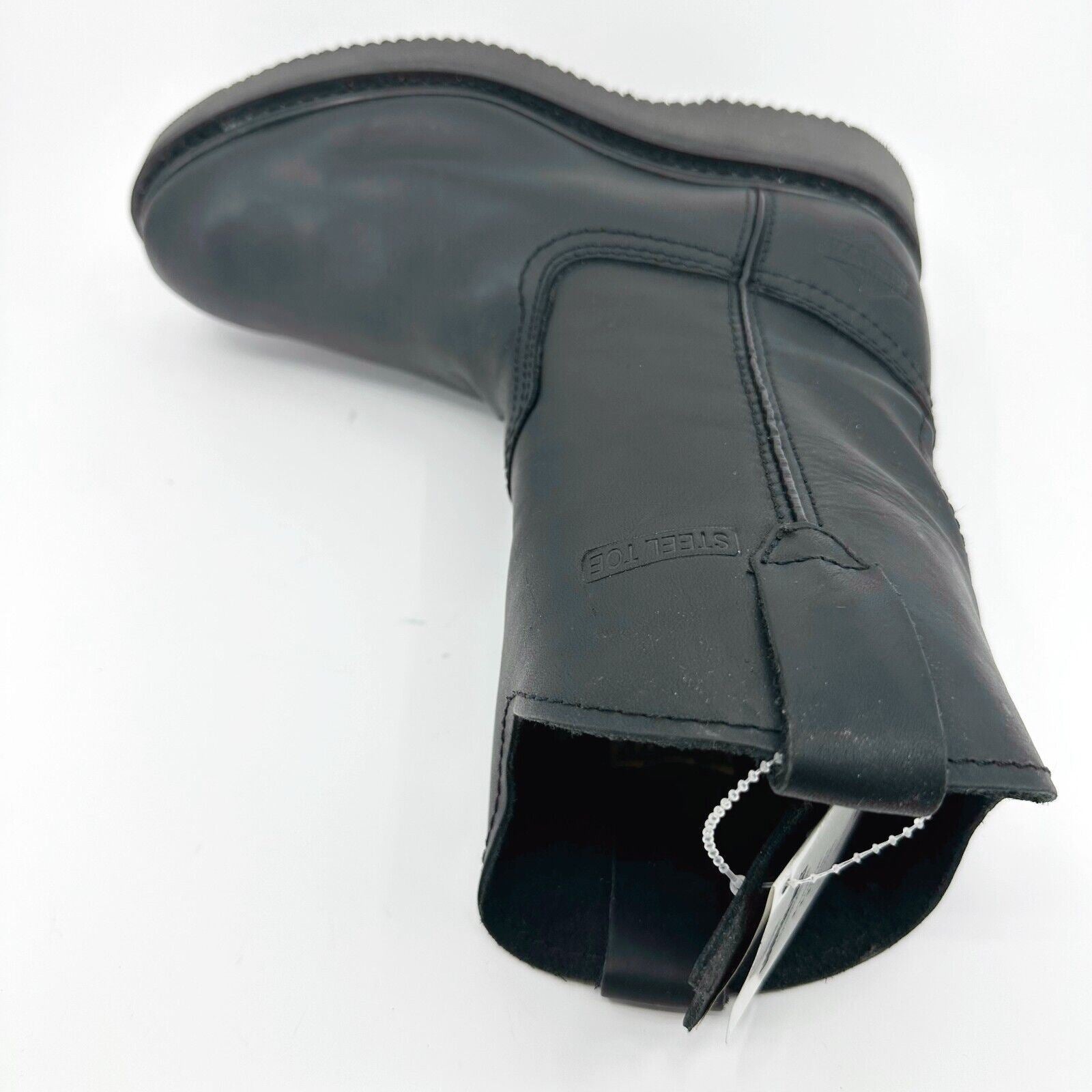 Bonanza 10" Wellington Goodyear Welt Black Leather Mens Steel Toe Boots BAT102