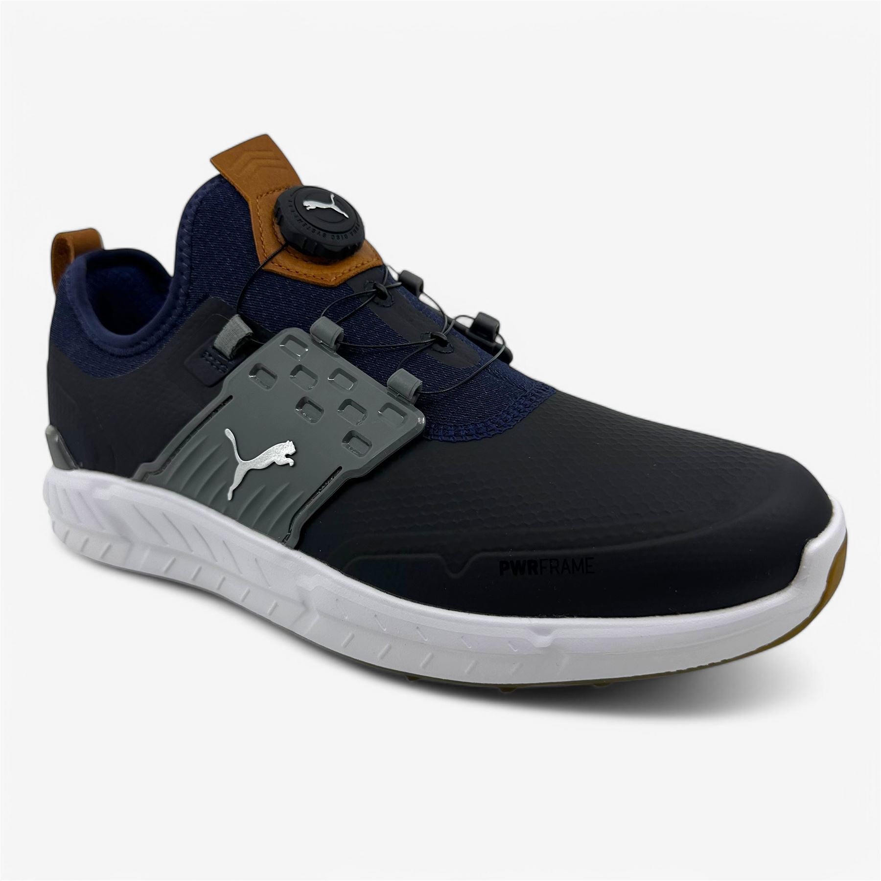 PUMA Ignite Articulate Disc Peacoat Silver Shade Mens Waterproof Golf Shoes