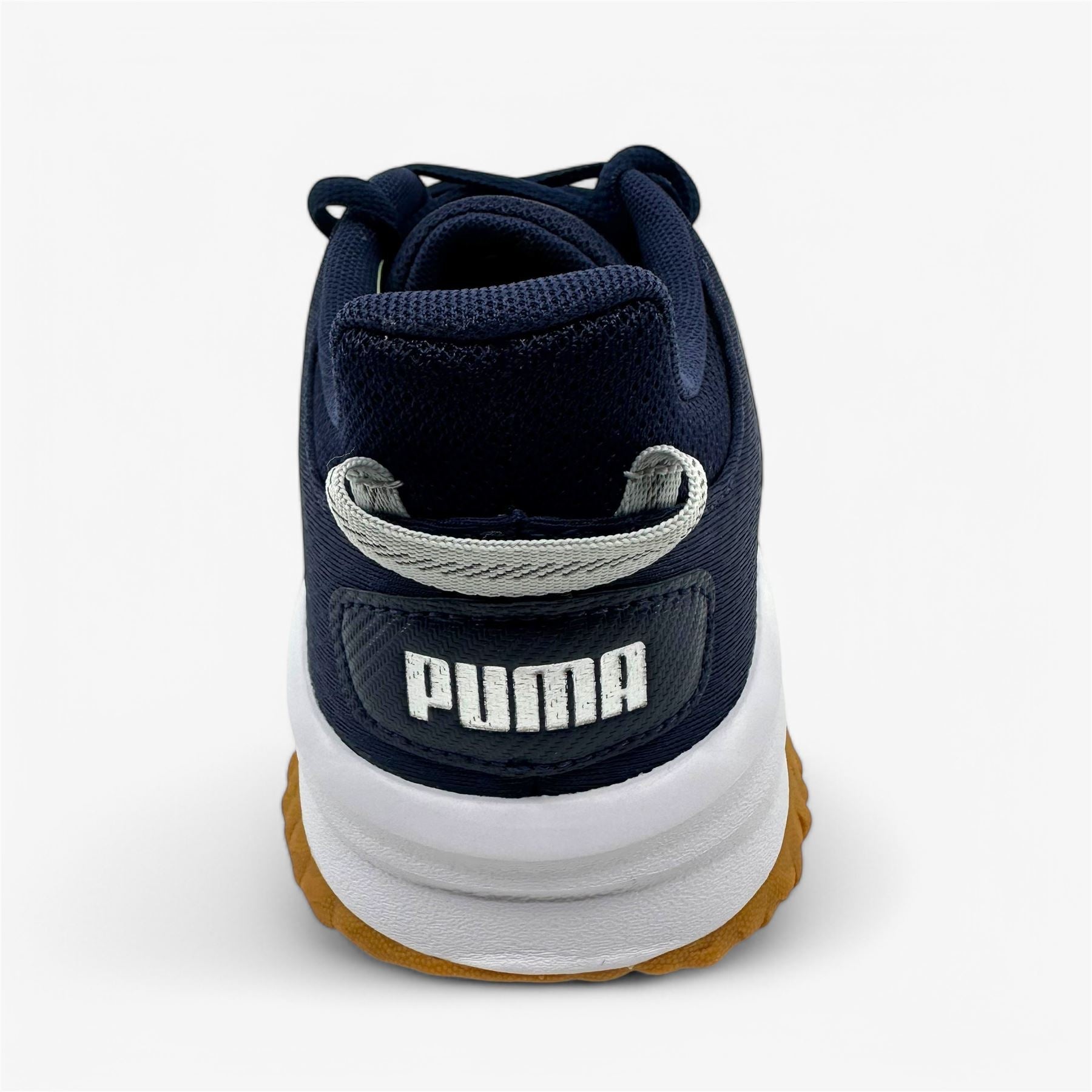 PUMA Fusion Grip Navy Silver Quiet Shade Mens Extra Wide Spikeless Golf Shoes