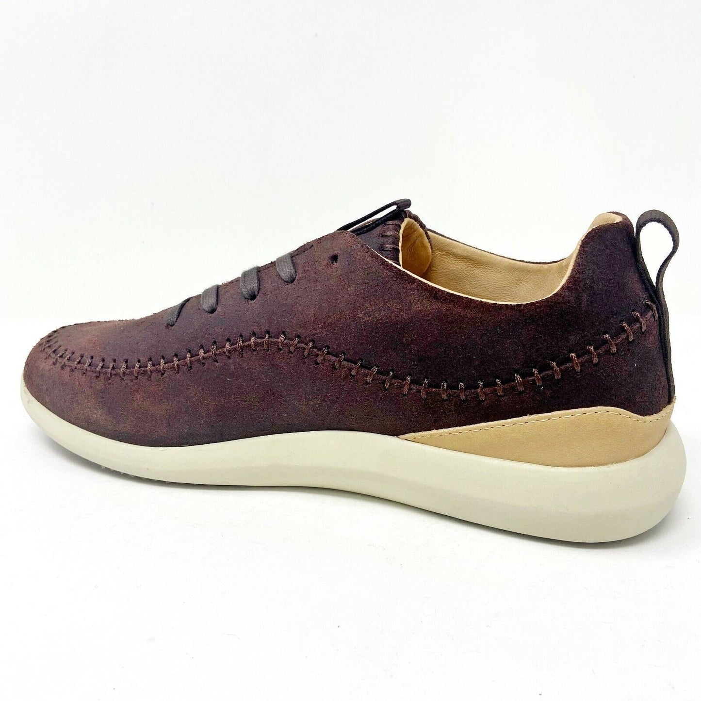 Clae Rialto Umber Waxed Suede Brown Mens Premium Shoes Sneakers