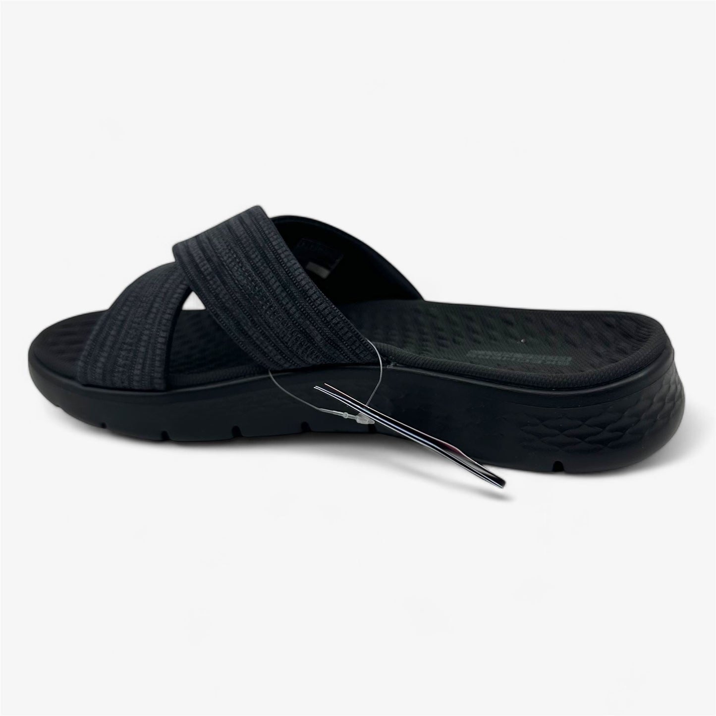 Skechers Go Walk Flex Butterfly Bliss Black Gray Womens Sandal Slip-On
