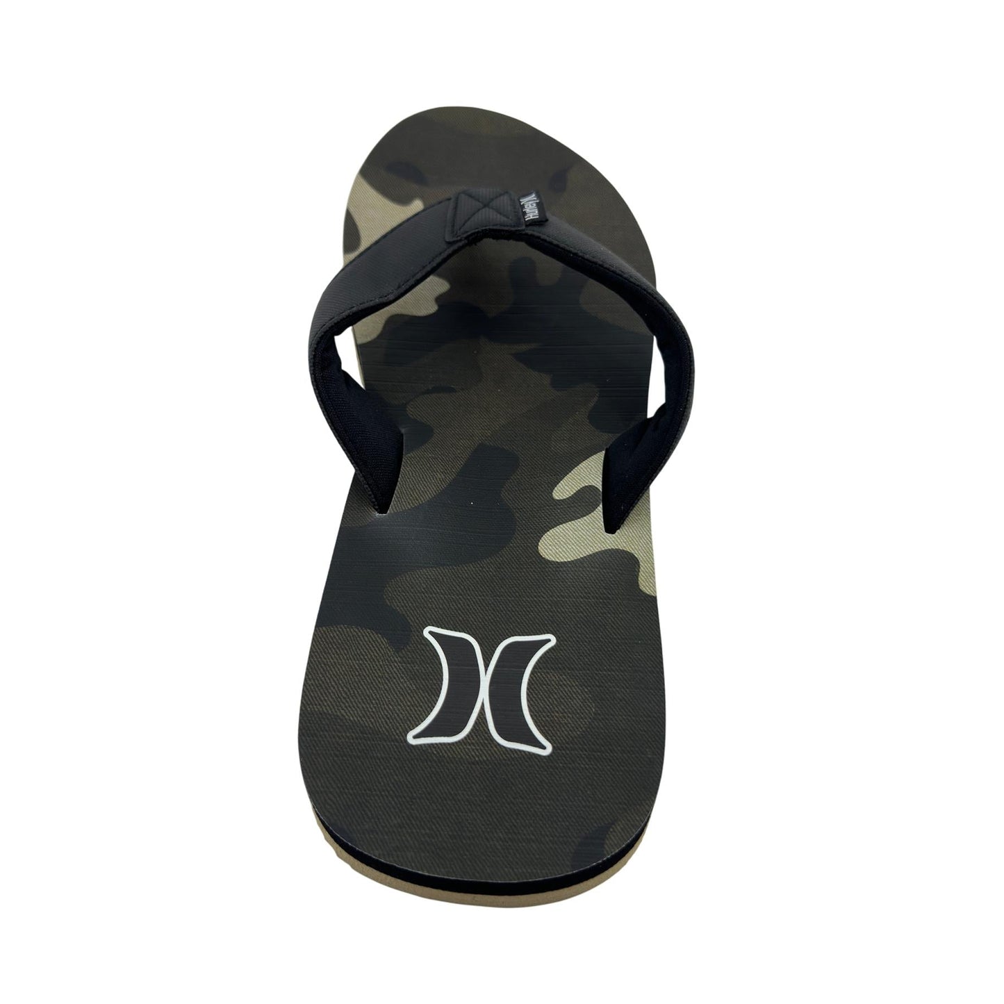 Hurley Logo Olive Camo Black Mens Sandal Pool Beach Flip Flop