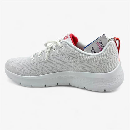 Skechers Go Walk Flex Cali White Hot Coral Womens Size 9.5 Athletic Sneaker