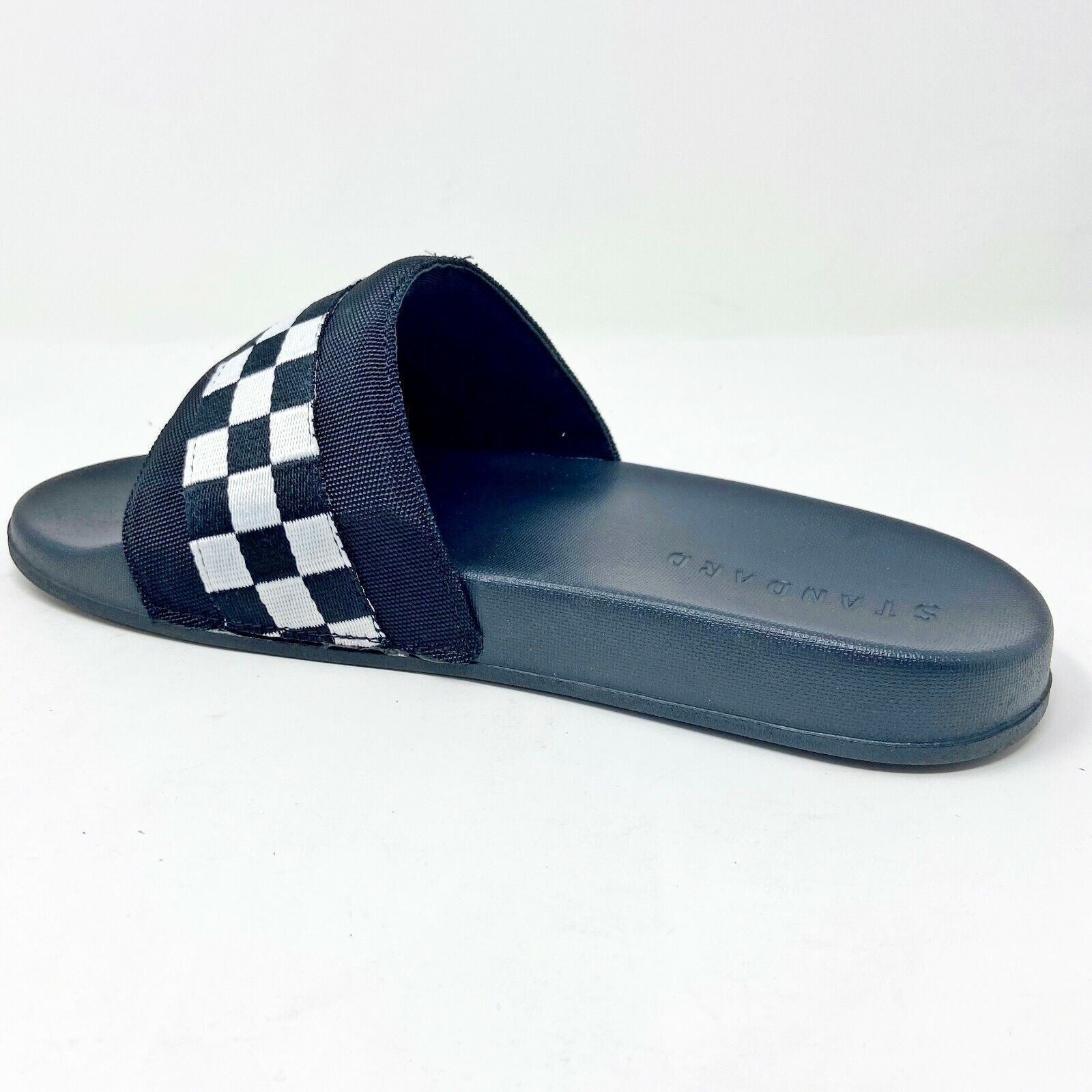 STNDRD Standard Los Angeles Monaco Checkerboard Black White Womens Sandals