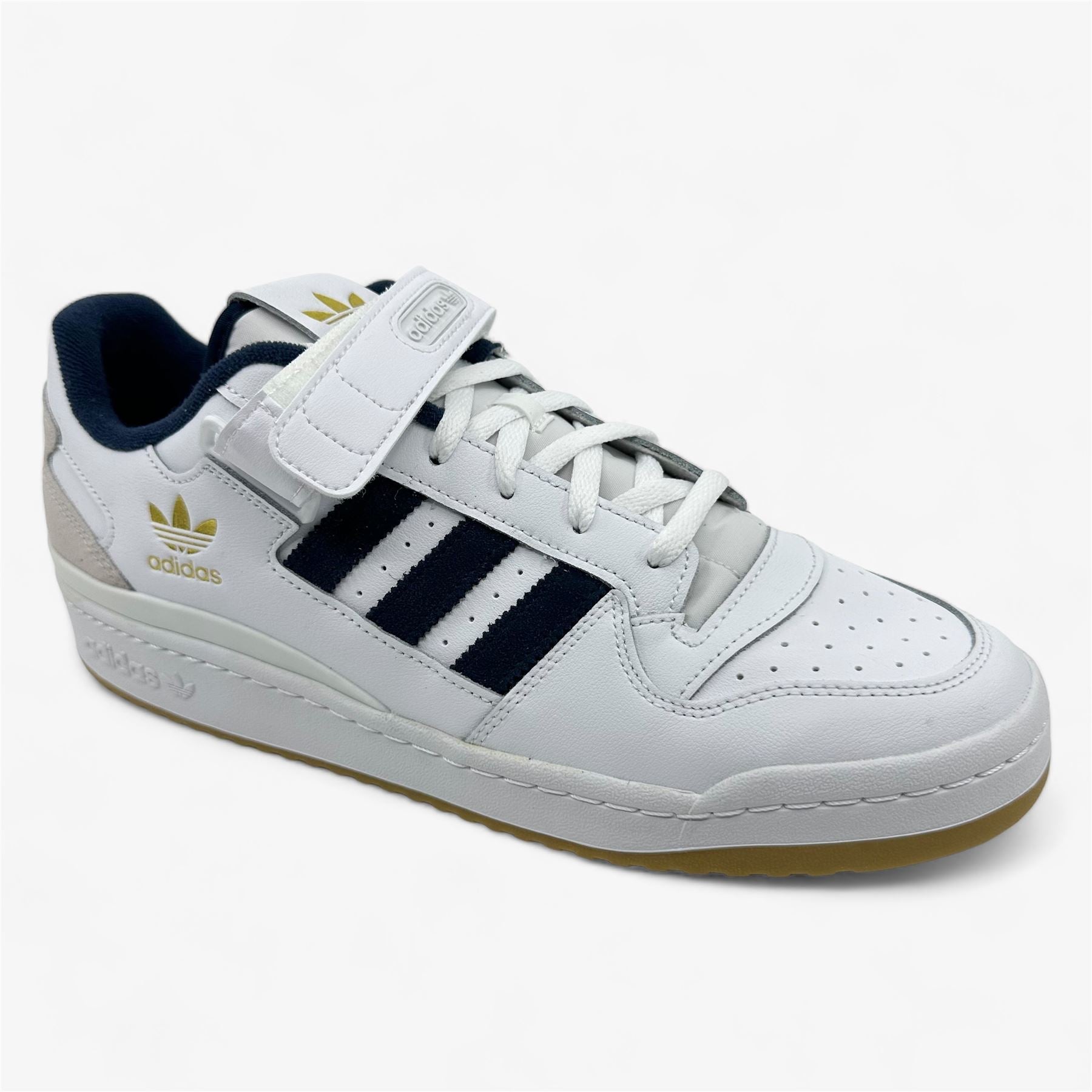 Adidas Forum Low White Navy Gum Mens Athletic Sneaker