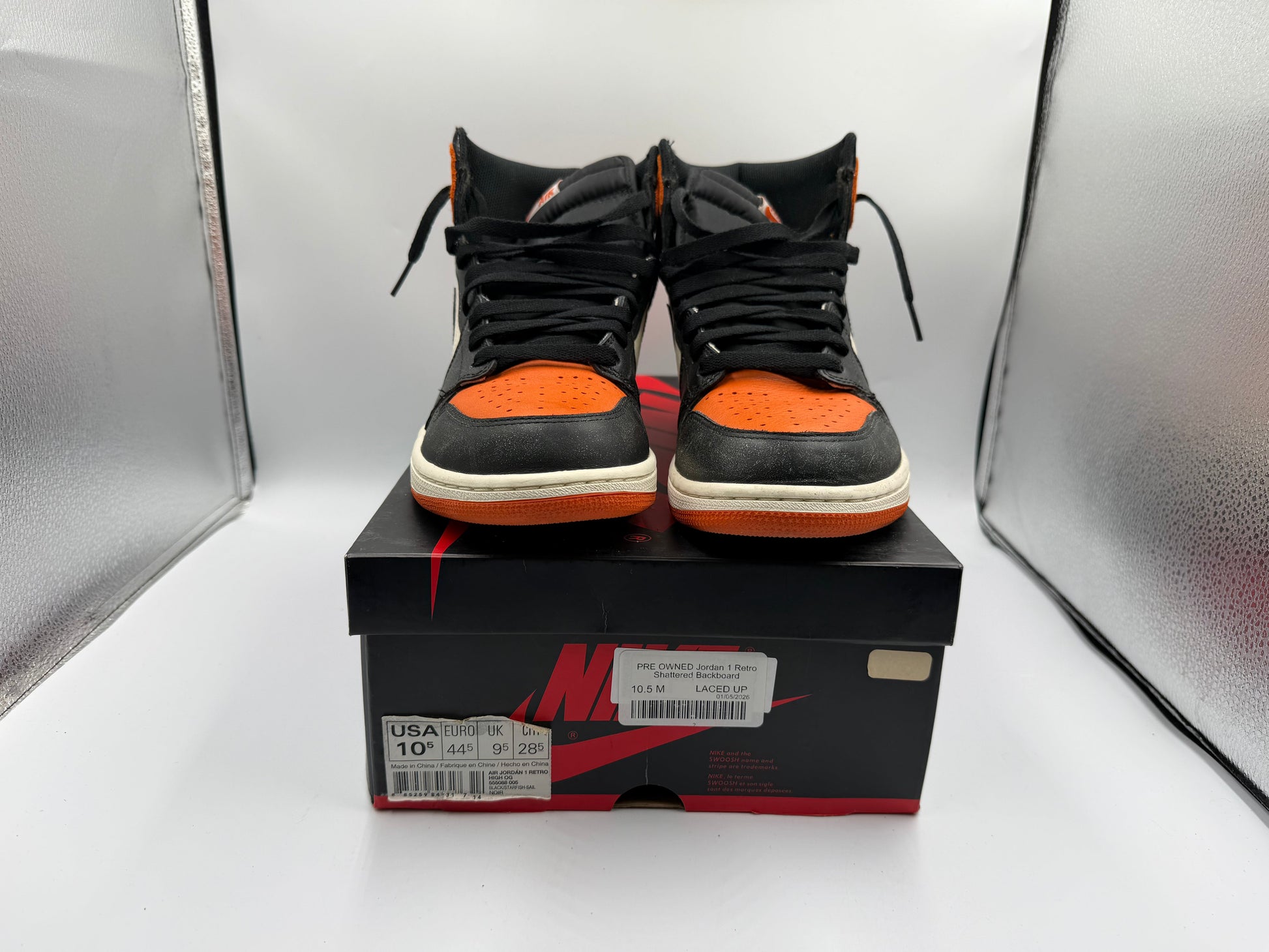 PRE OWNED Jordan 1 Retro Shattered Backboard