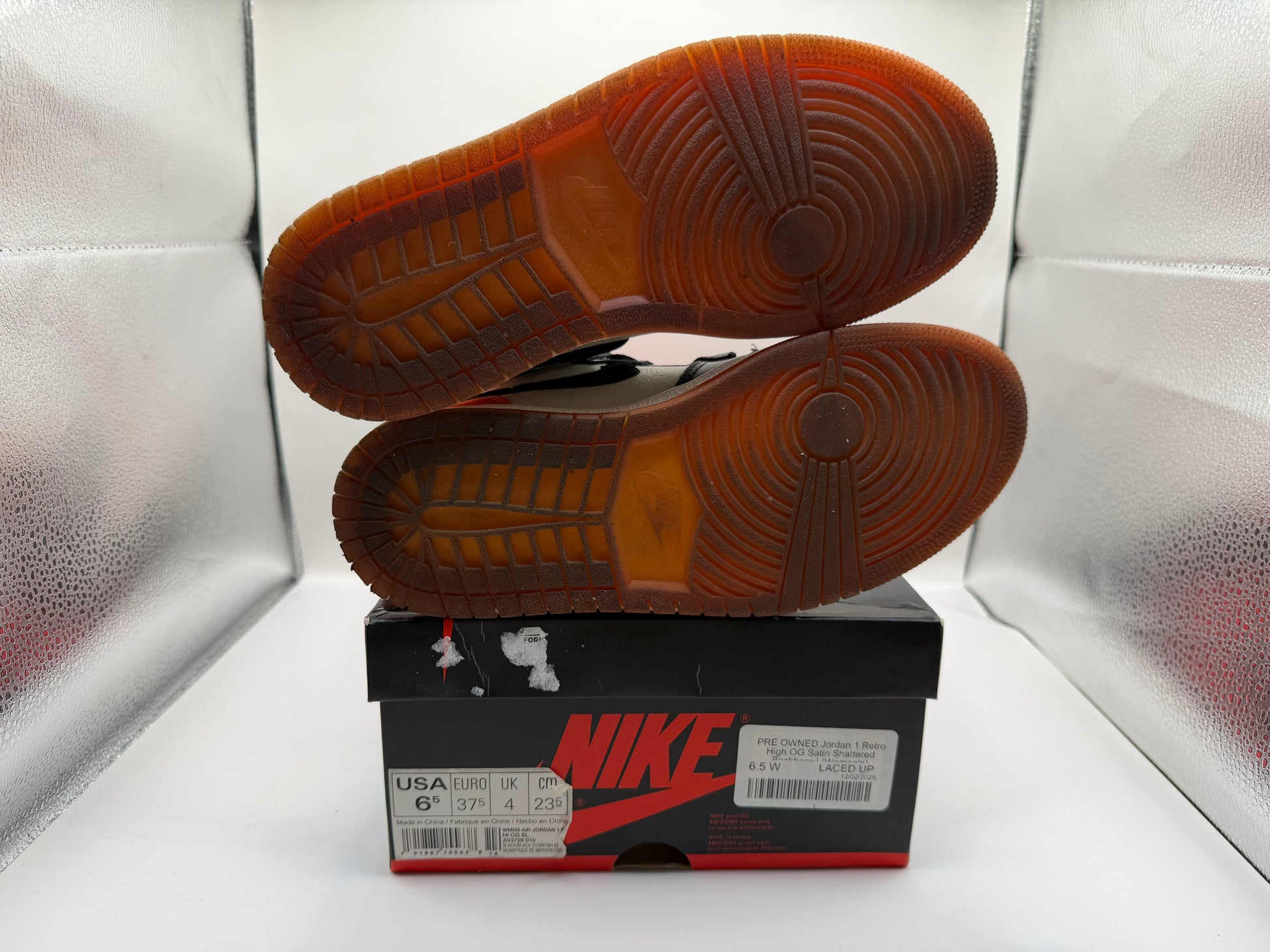 PRE OWNED Jordan 1 Retro High OG Satin Shattered Backboard (Women's)