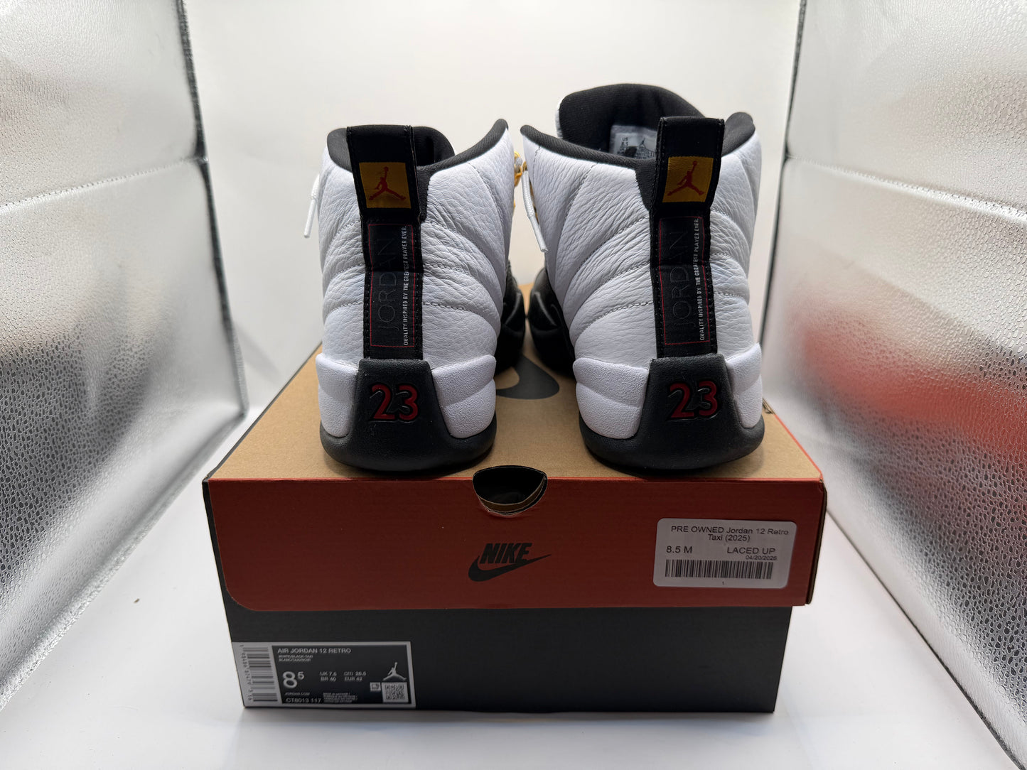 PRE OWNED Jordan 12 Retro Taxi (2025)