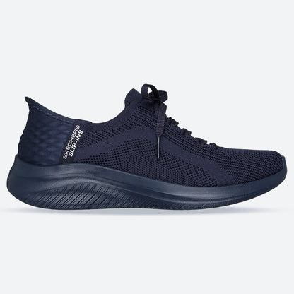 Women's Wide Fit Skechers 150447 Slip-ins Ultra Flex 3.0 Pure Color Trainers