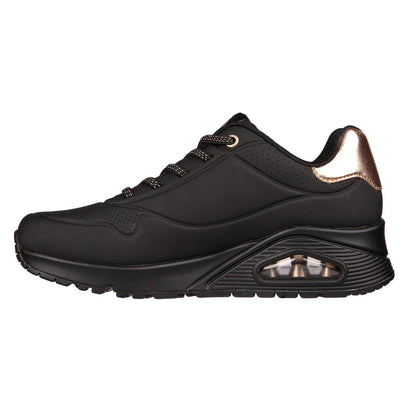 Women's Wide Fit Skechers Uno 155196W Shimmer Away Trainers