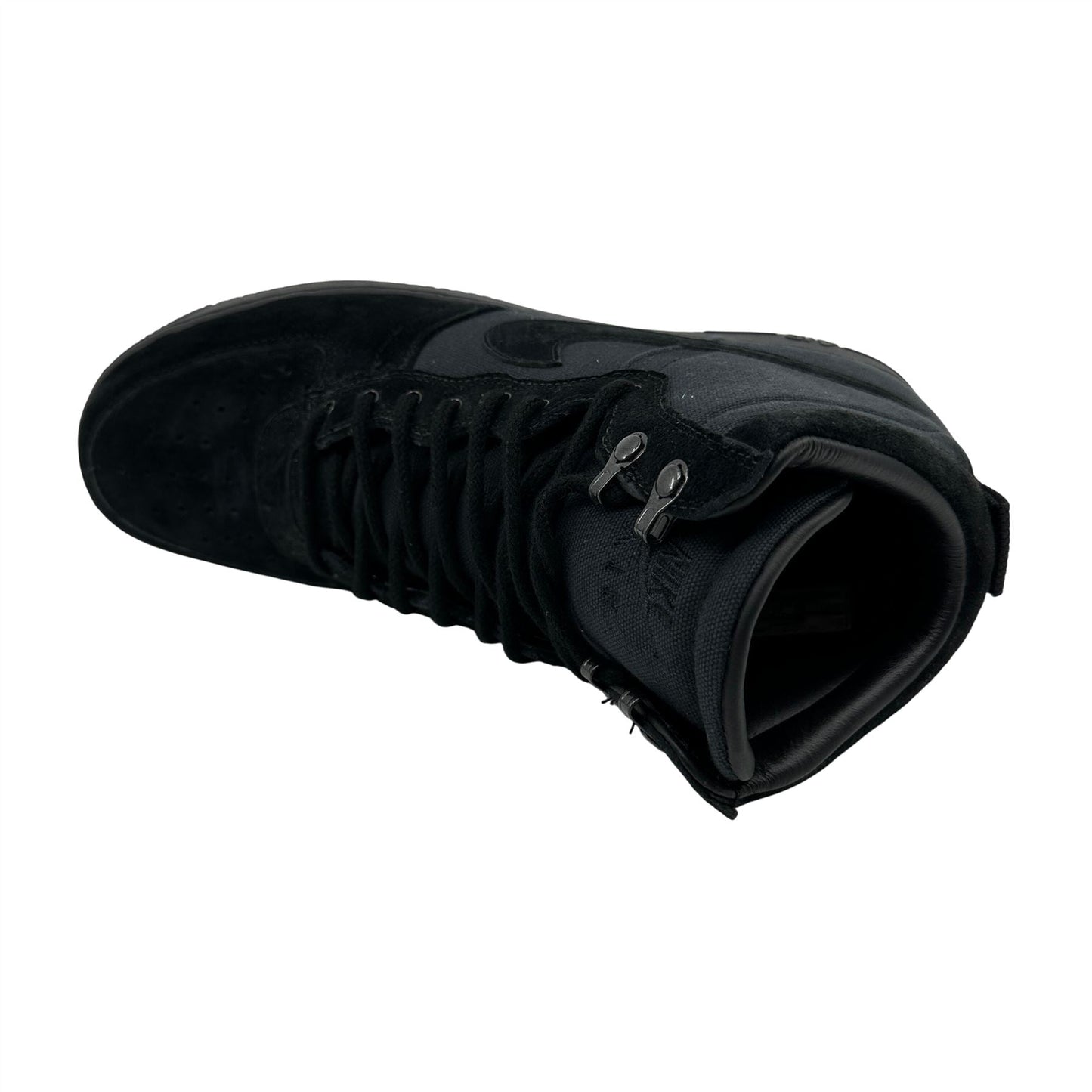 Nike Air Force 1 High Deconstructed Military Triple Black Mens Sneaker