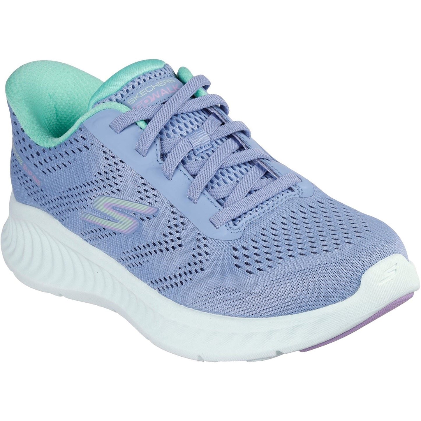 Women's Wide Fit Skechers 125643 Slip-ins Go Walk Now Khloe Trainers