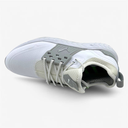 PUMA Ignite Articulate White Silver High Rise Mens Wide Waterproof Golf Shoes