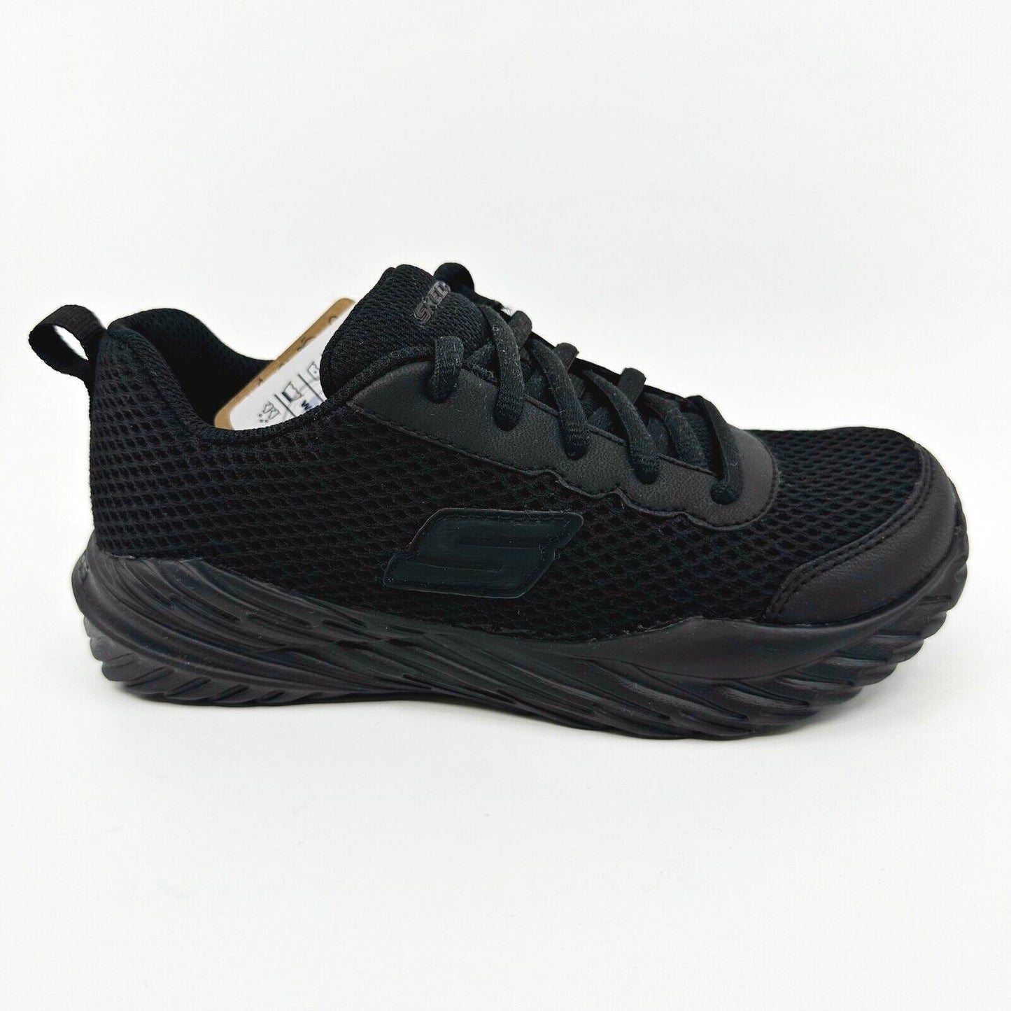 Skechers Nitro Sprint Prozon Black Kids Boys Size 1 Sneakers