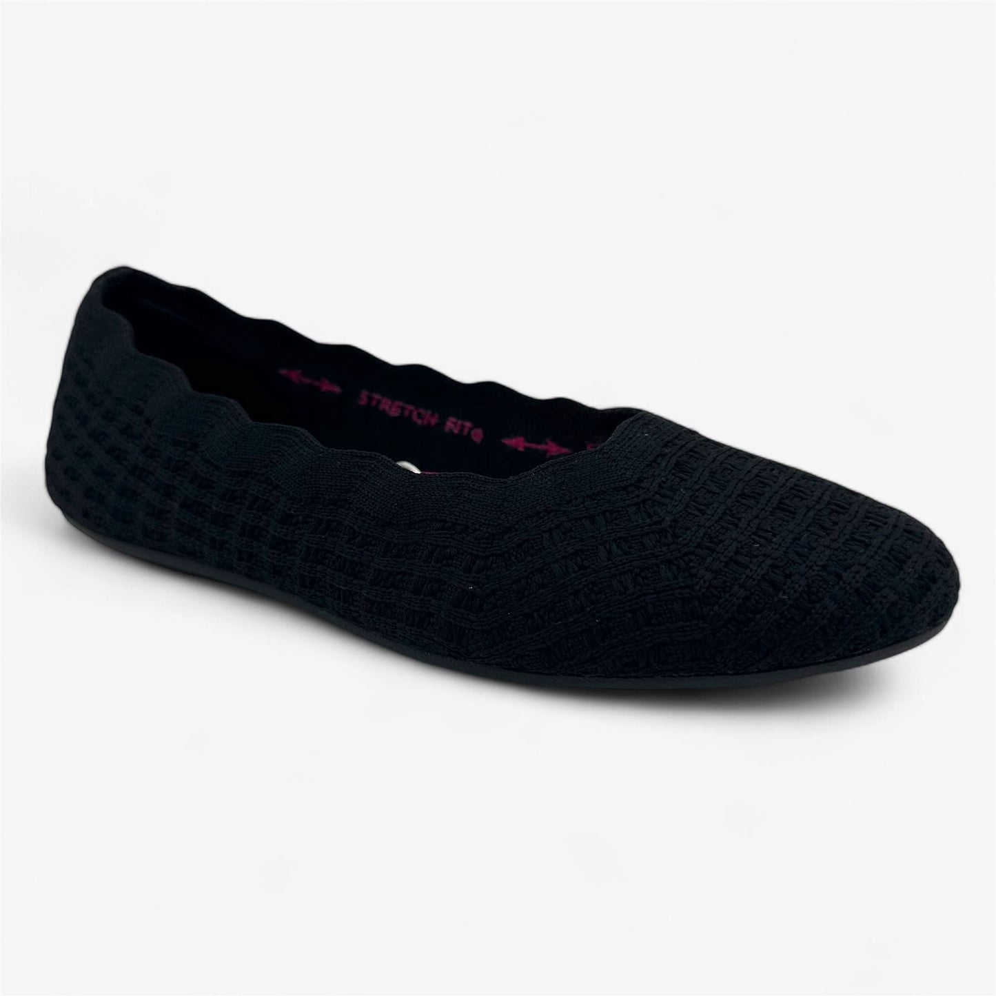 Skechers Cleo 2.0 Forevermore Black Womens Casual Stretch Fit Flat