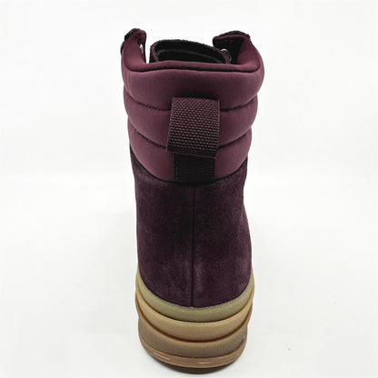 Adidas Gazelle Boot Maroon Wonder Orchid Gold Womens Athletic Sneakers