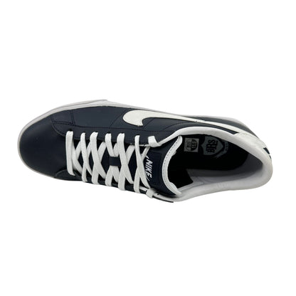 Nike Sweet Classic Leather Dark Obsidian White Grey Mens Athletic Sneaker