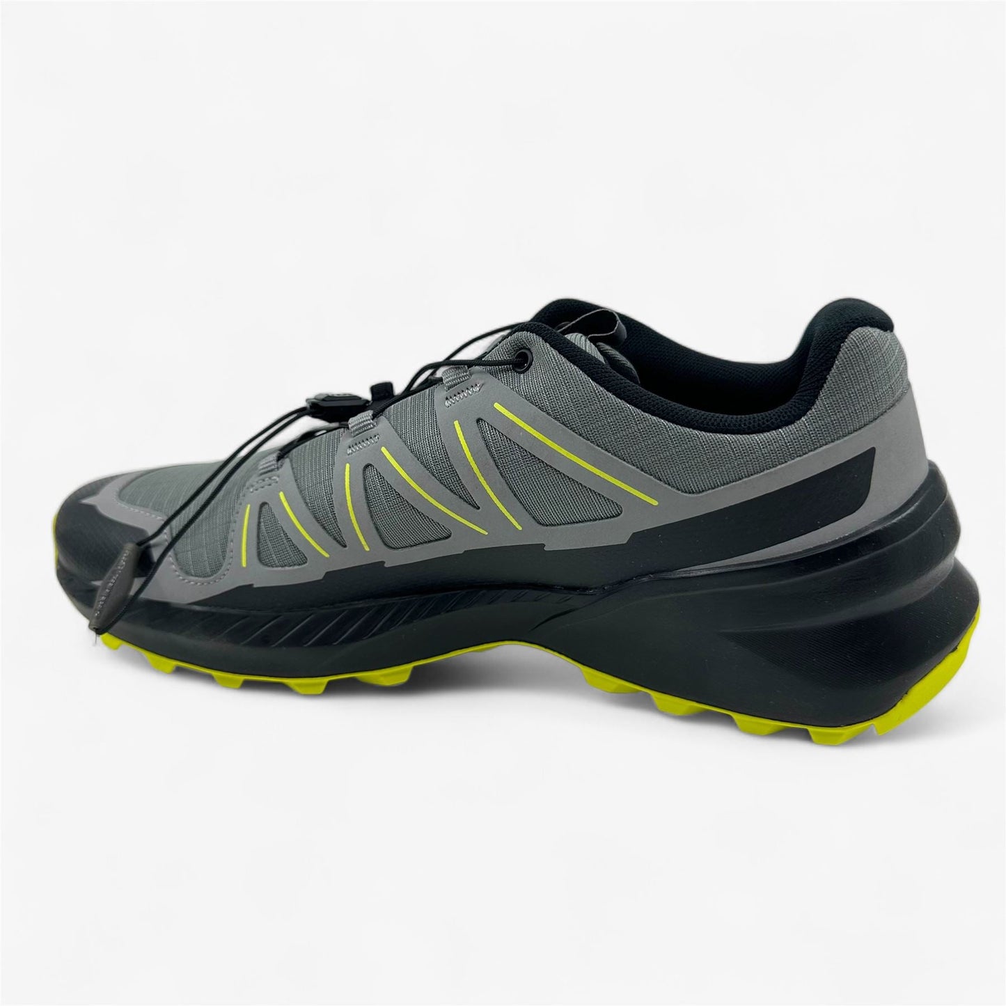 Salomon Speedcross Peak Quiet Shade Black Sulphur Spring Mens Athletic Sneaker