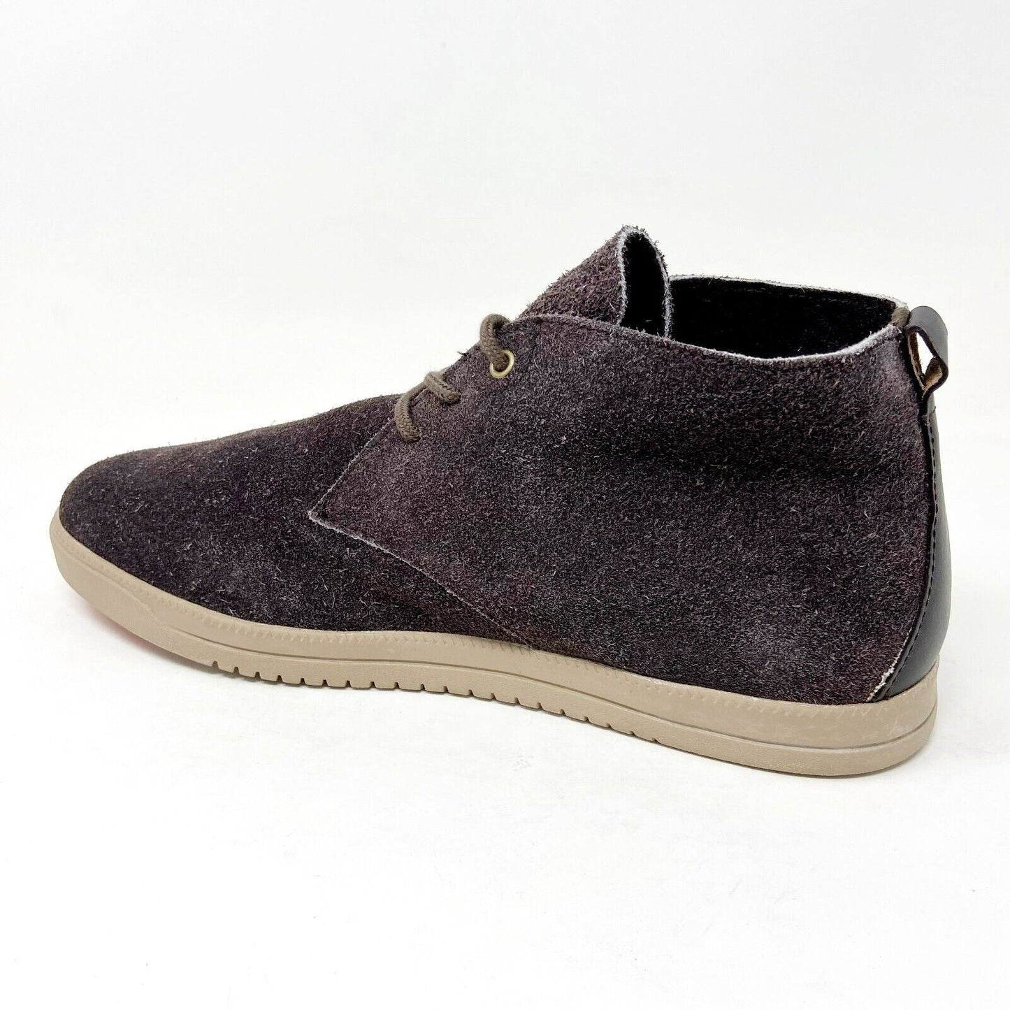 Clae Strayhorn Unlined Umber Suede Mens Mid Top Casual Shoes Sneakers