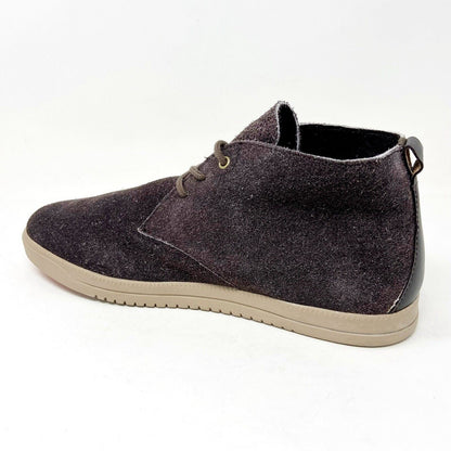 Clae Strayhorn Unlined Umber Suede Mens Mid Top Casual Shoes Sneakers