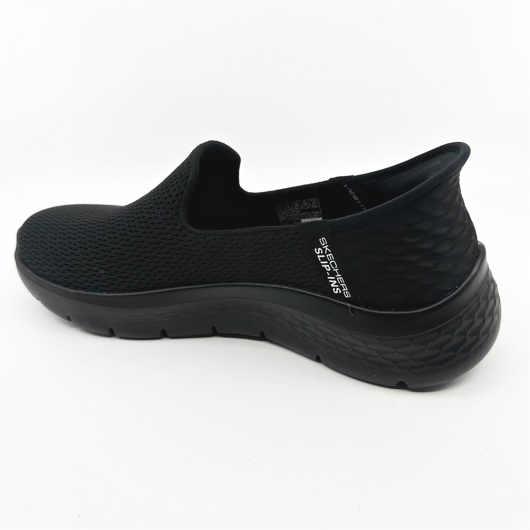 Skechers Go Walk Flex Relish Black Womens Wide Slip On Sneakers