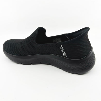 Skechers Go Walk Flex Relish Black Womens Wide Slip On Sneakers